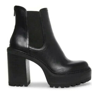 Steve Madden Chunky Kat Black Boots Size 9 Gothic